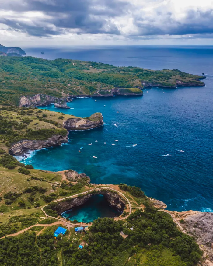 Gaafste bezienswaardigheden op Nusa Penida, Bali, Indonesië