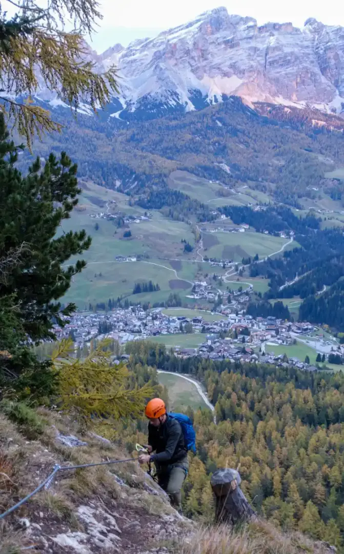 5x duurzame activiteiten in de Dolomieten - Via Ferrata Les Cordes